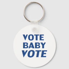 Vote Baby Vote - blau weiß Schlüsselanhänger