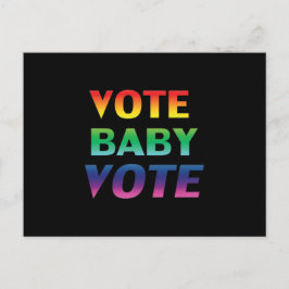 "Vote Baby Vote" Stolz lgbtq lgbt Regenbogen schwa Postkarte