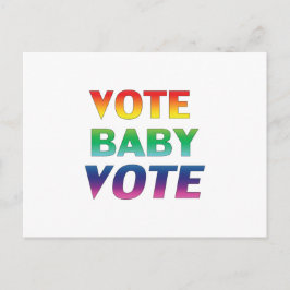 "Vote Baby Vote" Stolz lgbtq lgbt Regenbogenfarben Postkarte
