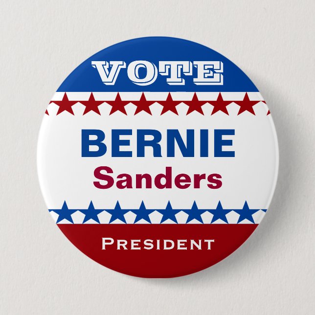 Vote Bernie Sanders President Button (Vorderseite)