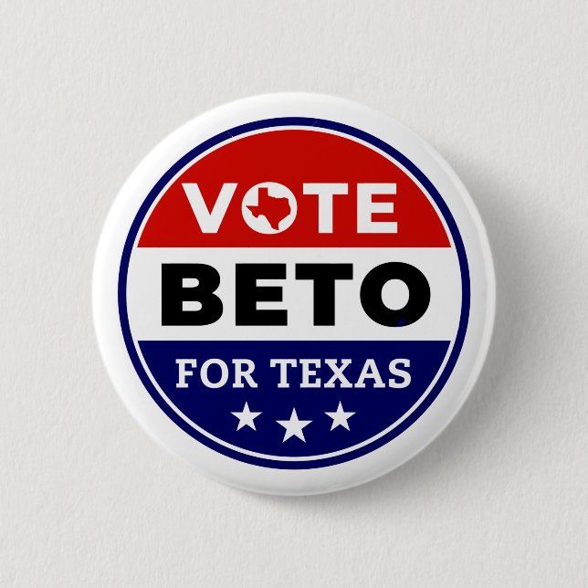 Vote Beto für Texas Button Button (Vorderseite)