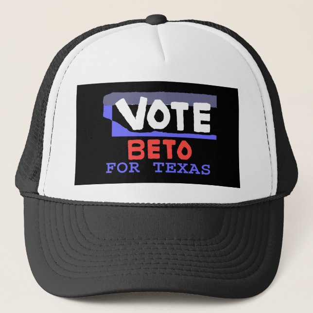 Vote Beto für Texas Trucker Hat Truckerkappe (Vorderseite)
