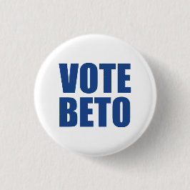 Vote Beto O'Rourke blauer weißer moderner Demokrat Button