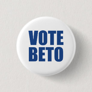 Vote Beto O'Rourke blauer weißer moderner Demokrat Button