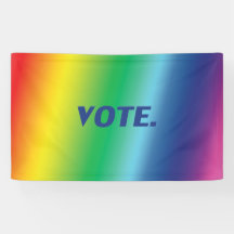 "Vote" blaue Buchstaben, Stolz lgbtq lgbt Regenbog