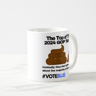 Vote Blue 2024: Anti-Trump Kacke Emoji Design Kaffeetasse