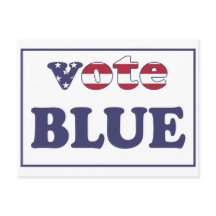 Vote Blue - American Flag Typografy