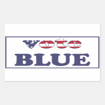Vote Blue - American Flag Typografy