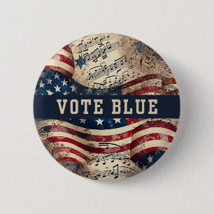 Vote Blue Button, Buttone für demokratische Party Button