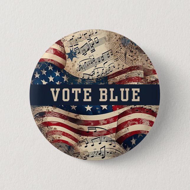 Vote Blue Button, Buttone für demokratische Party Button (Vorderseite)