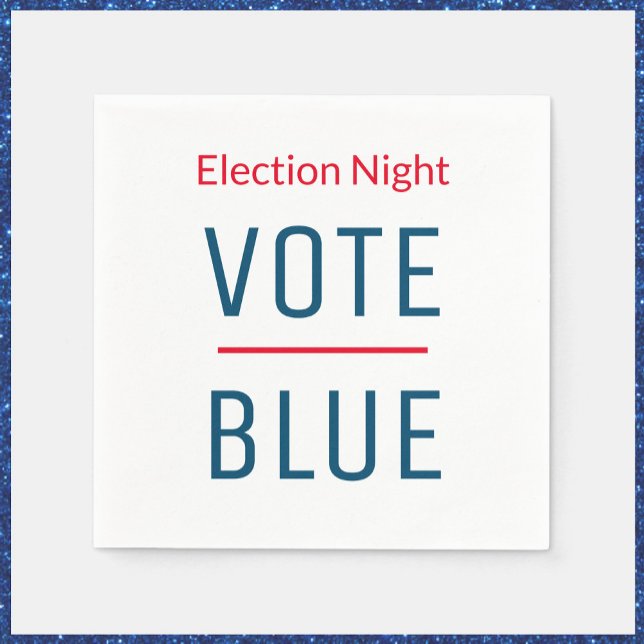 Vote Blue Elight Napkins Serviette (Von Creator hochgeladen)