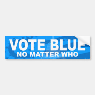 Vote Blue No Materie Wer Autoaufkleber