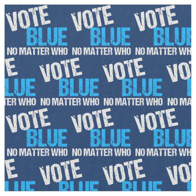 Vote Blue No Materie Wer Stoff (Nahaufnahme)