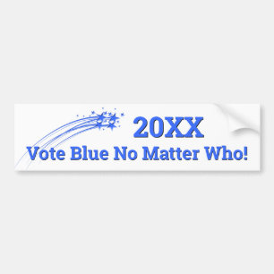 Vote Blue No Matter Who (with Custom Year) Autoaufkleber
