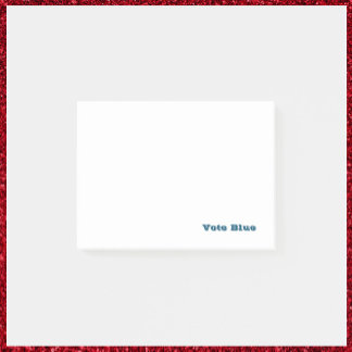 Vote Blue Post-it Klebezettel