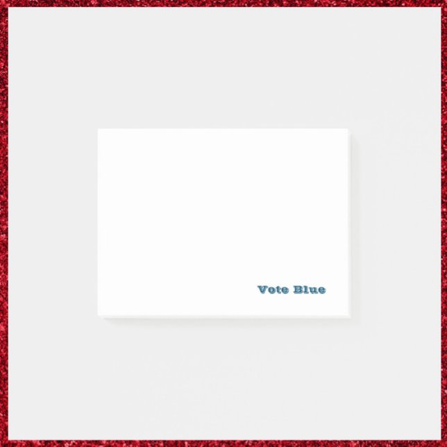 Vote Blue Post-it Klebezettel (Von Creator hochgeladen)