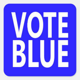 Vote Blue Quadratischer Aufkleber