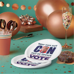 Vote Blue Resist 2024 Präsidentenzeitung Plate Pappteller