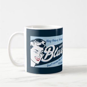 Vote Blue   TASSE   Retro Funny