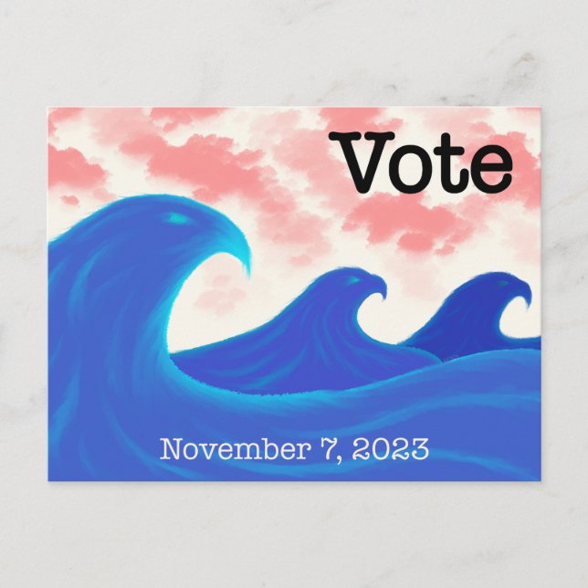 Vote Blue Wave Eagles Postkarte (Vorderseite)