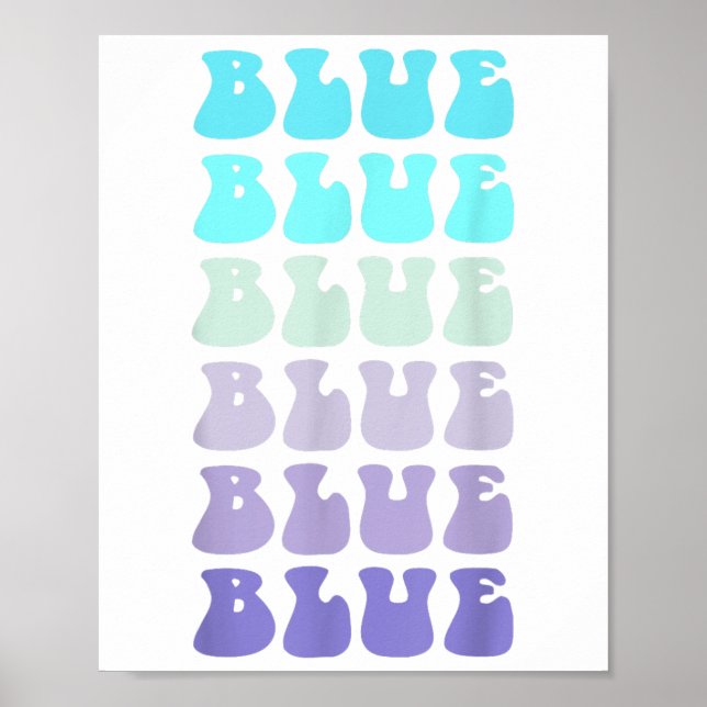 Vote Blue Wave Team War Game Groovy Go Summer Camp Poster (Vorne)