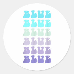 Vote Blue Wave Team War Game Groovy Go Summer Camp Runder Aufkleber