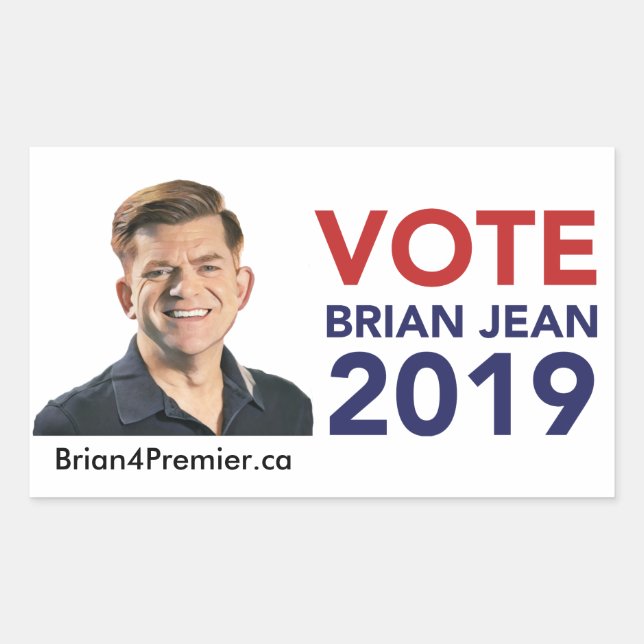 Vote Brian Jean Stickers (Vorderseite)
