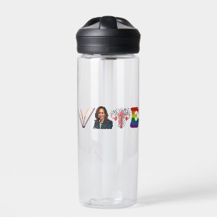 VOTE Bücher Uterus LGBT Kamala Harris Walz Wahl Trinkflasche