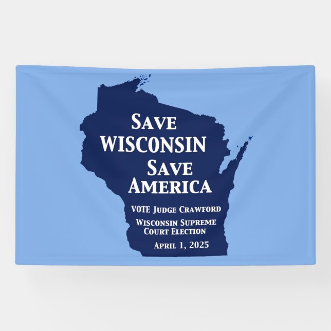 Vote Crawford für den Obersten Gerichtshof von Wis Banner (Horizontal)