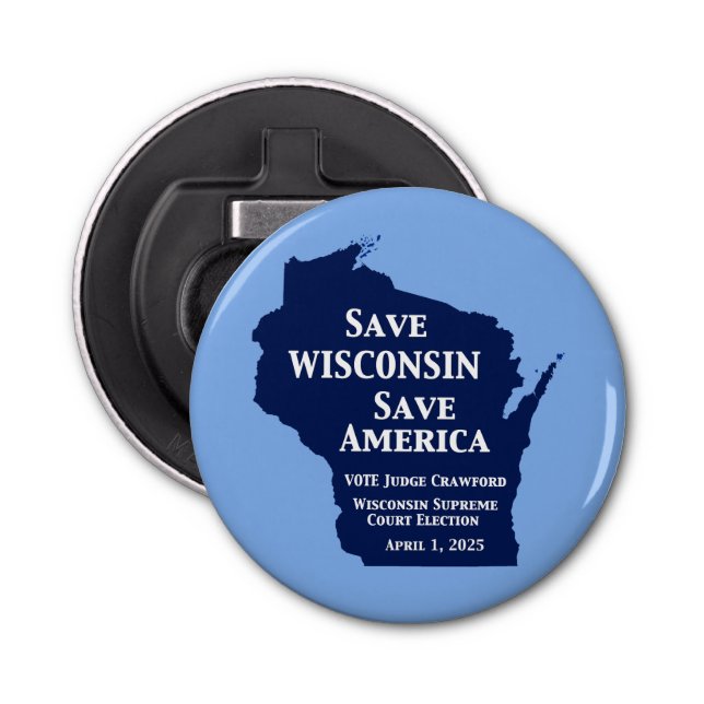 Vote Crawford für den Obersten Gerichtshof von Wis Flaschenöffner (Vorderseite)
