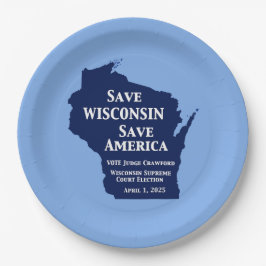 Vote Crawford für den Obersten Gerichtshof von Wis Pappteller