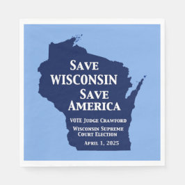 Vote Crawford für den Obersten Gerichtshof von Wis Serviette