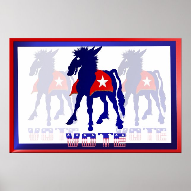 Vote Democratic Yard Sign Poster (Vorne)