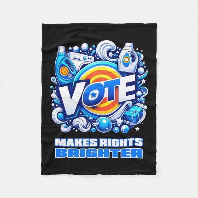 Vote Detergent Bright Rechts Funny Vintag 2024 Fleecedecke (Vorderseite)