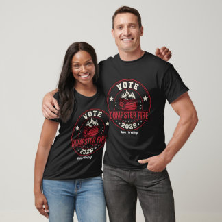 Vote Dumpster Fire 2026 Satirical Political Parody T-Shirt