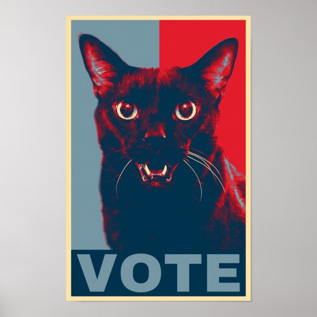 VOTE, featuring Manny Halloween Cat Poster (Vorne)