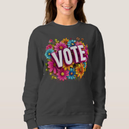 VOTE Floral Pink Sweatshirt