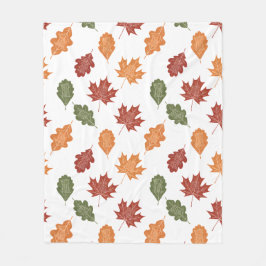 Vote For Fall" Autumn Leaves Fleecedecke