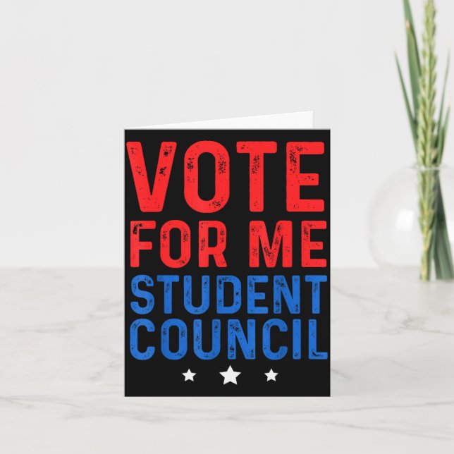 Vote For Me Student Council  Karte (Vorderseite)