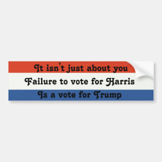 Vote Harris not Trump2 Autoaufkleber