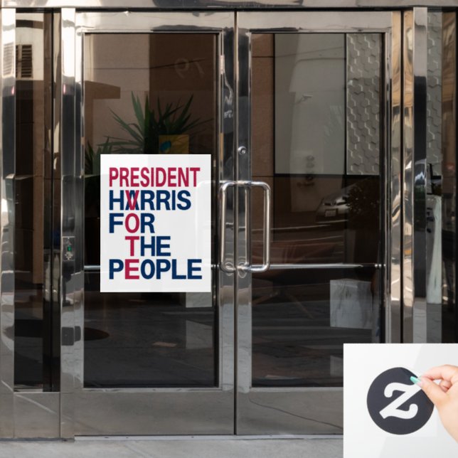 Vote Harris | Präsident für das Volk Fensteraufkleber (Büro Tür)