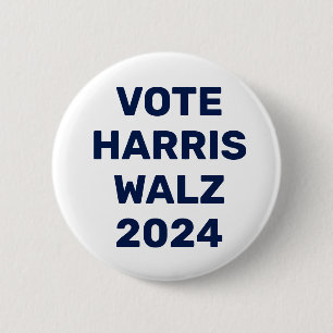 Vote Harris Walz 2024 Button