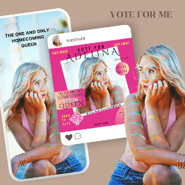 Vote Homecomoming Queen Pink Instagram Vorlage HOC