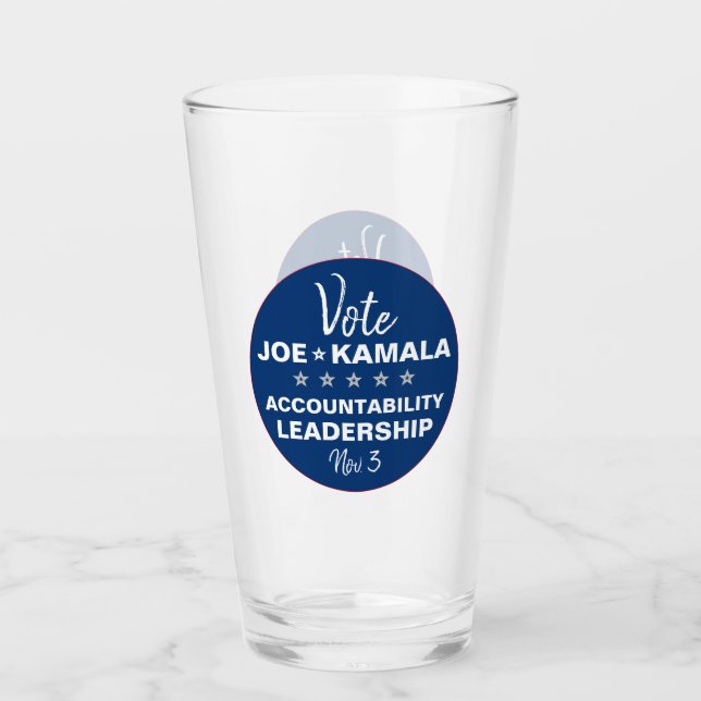 Vote Joe Biden Kamala Harris 2024 Vorlage Glas (Vorderseite)