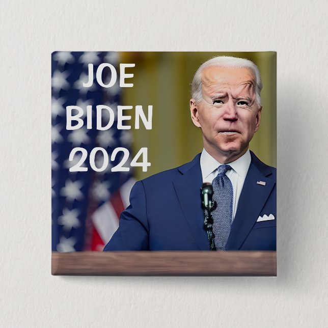 Vote Joe Biden | Präsidentschaftswahl 2024 Button (Vorderseite)