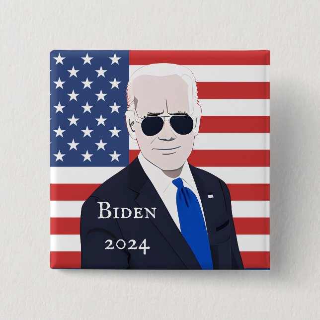 Vote Joe Biden | Präsidentschaftswahl 2024 Button (Vorderseite)