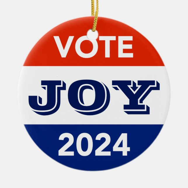 Vote Joy 2024 Harris Walz Keramik Ornament (Vorne)