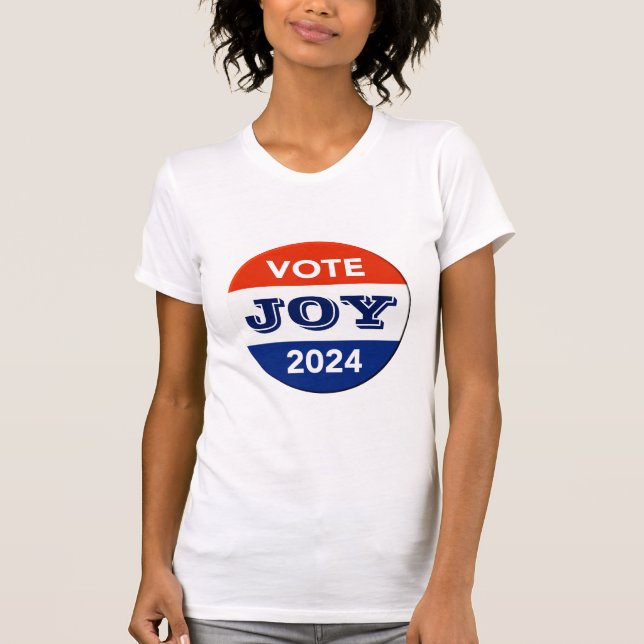 Vote Joy 2024 Harris Walz T-Shirt (Vorderseite)