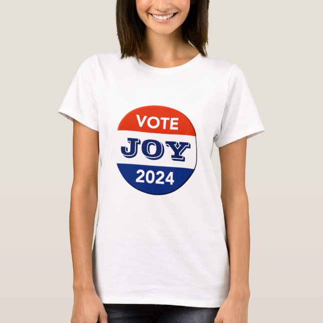 Vote Joy 2024 Harris Walz T-Shirt (Vorderseite)