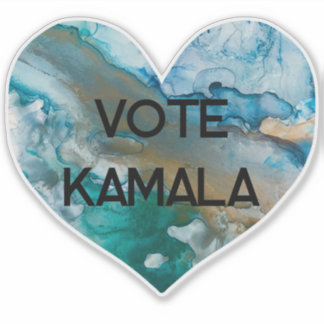Vote Kamala Blue Alcohol Tinten Herz Aufkleber
